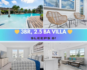 3 BR, 2.5 BA Villa Sleeps 8 EVE102